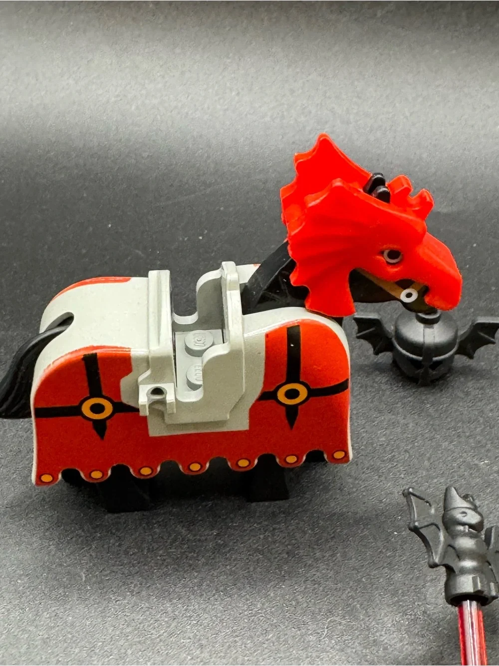VTG 1990’s Lego Basil The Bat Lord Minifigure Castle Fright Knights With Horse